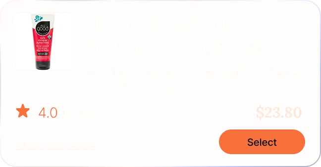 Recommended sunscreen option 2