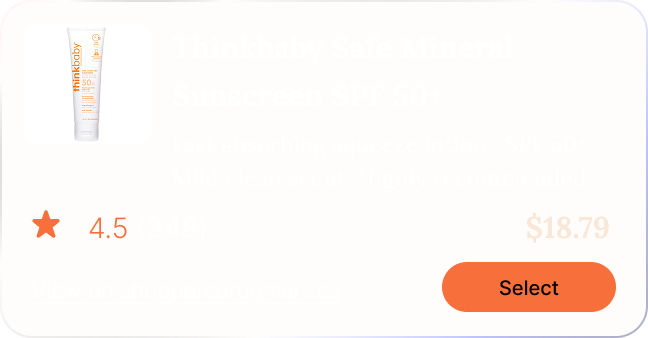 Recommended sunscreen option 3